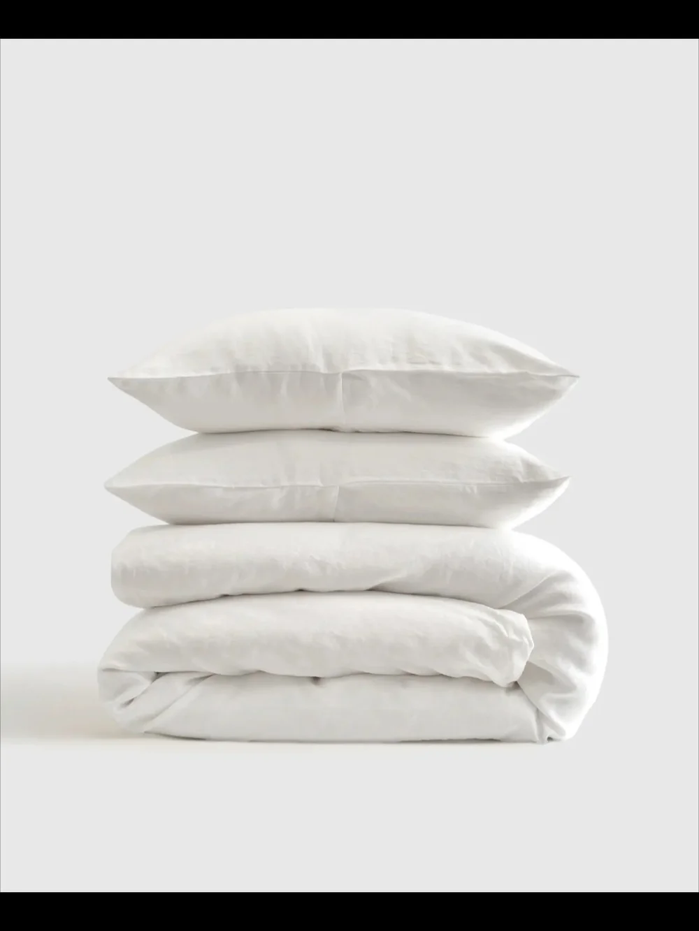 Quince European Linen Duvet Cover Set White King/Cal King